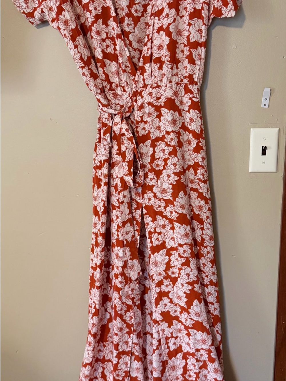 Acacia Nahiku 100% Silk Rust Magnolia Dress NWT - Picture 3 of 7